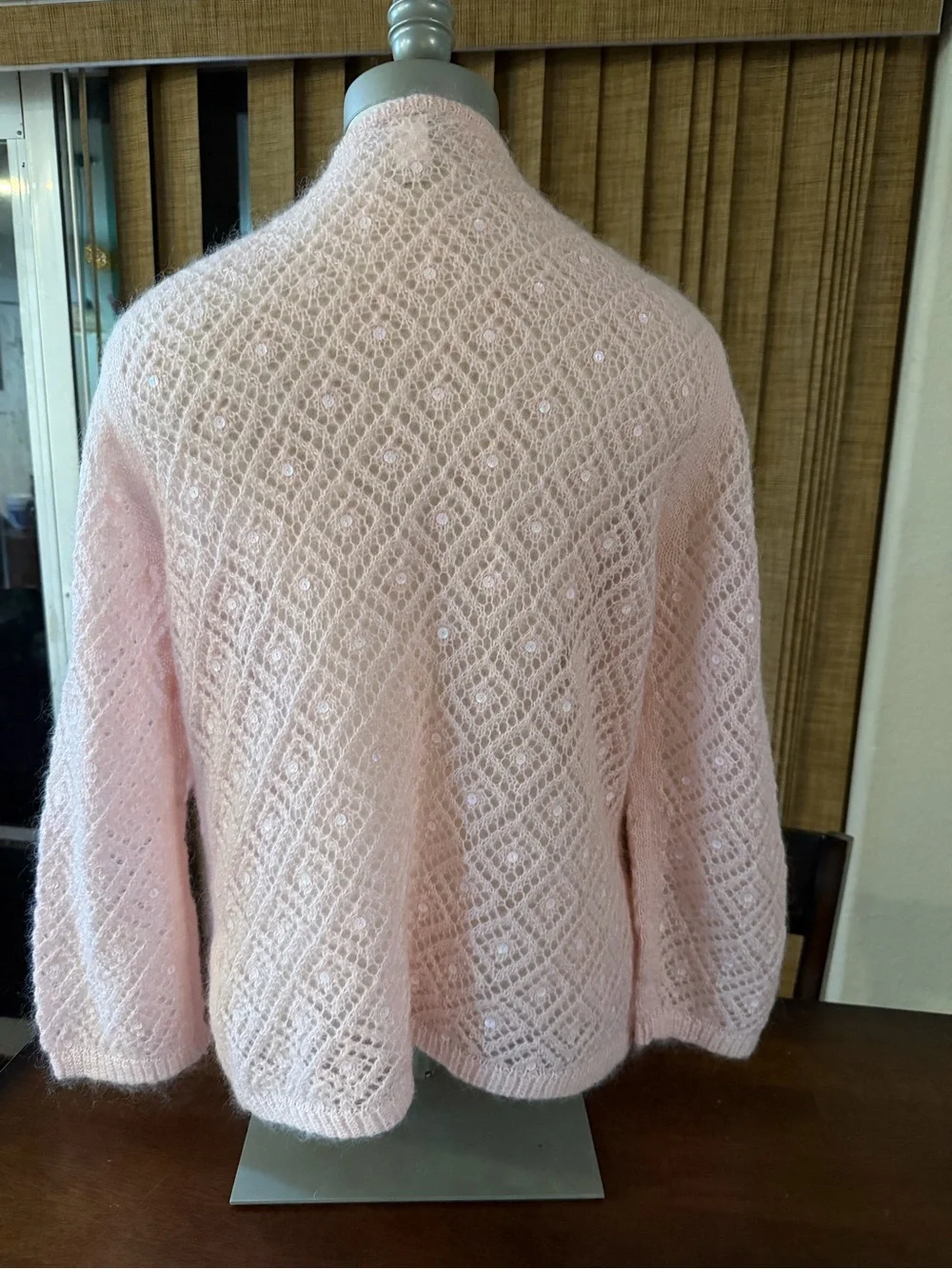 Banana Republic Light Pink Openwork Sequin Cardigan - Picture 3 of 3